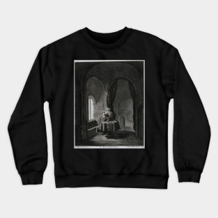 Study, Rembrandt Harmenszoon van Rijn, 1606-1669 Crewneck Sweatshirt